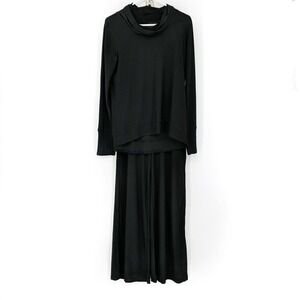 Attitudes by Renee COmo Jersey Pull Over & Wide Leg Pants‎ Black Women's Size XS